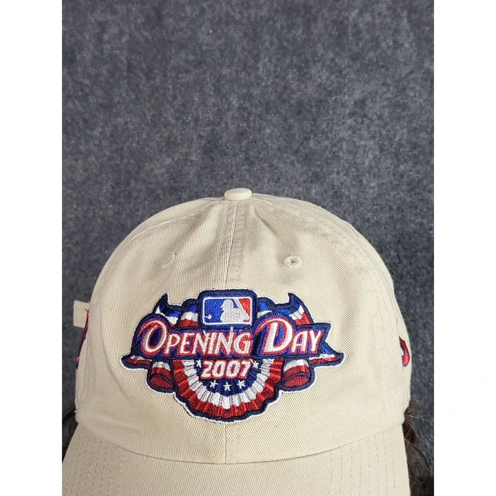 Twins Enterprise MLB Opening Day 2007 Baseball Cap Hat Adjustable Beige Tan Logo